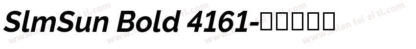 SlmSun Bold 4161字体转换